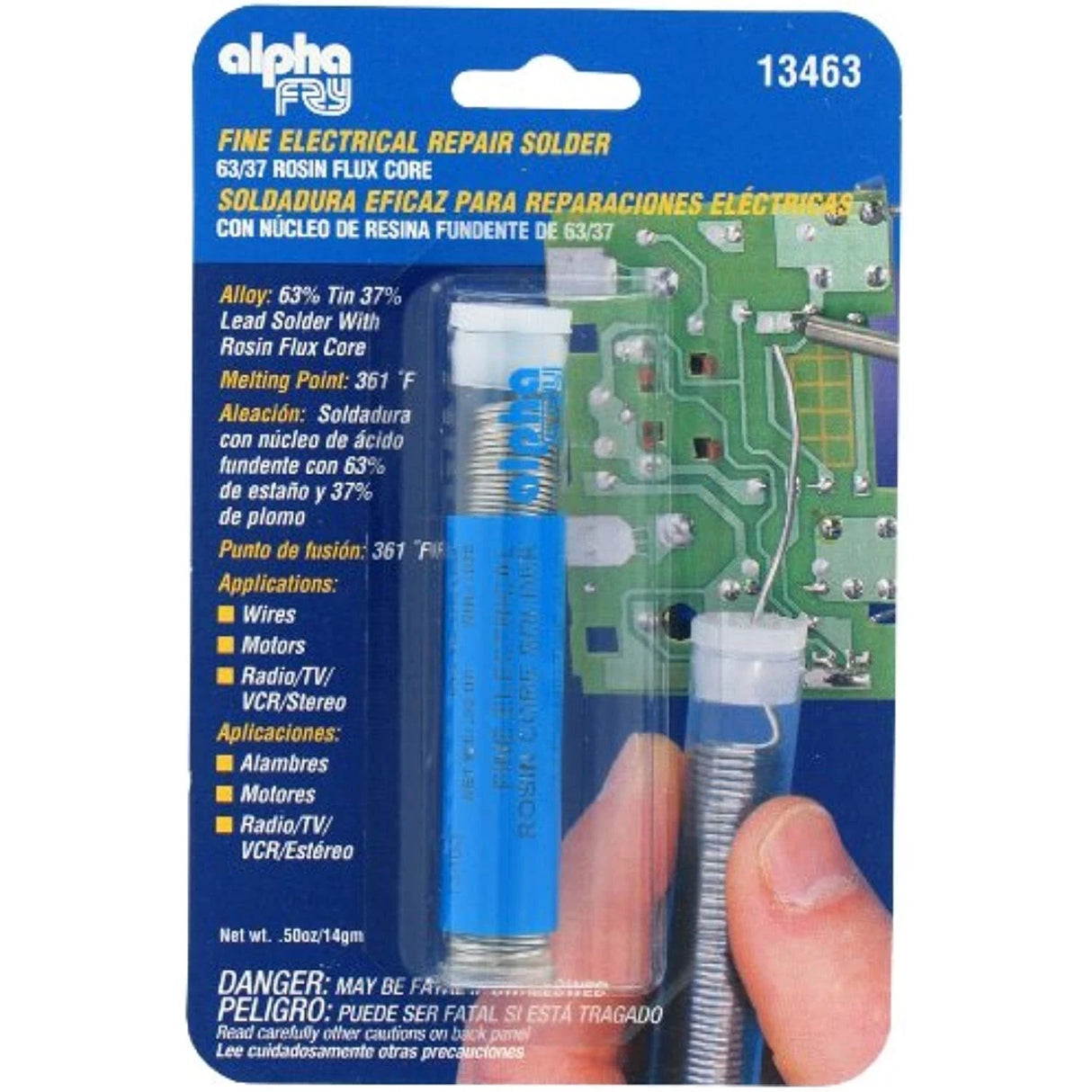 Alpha Fry Electric Solder Wire Tube (63/37 or 60/40)