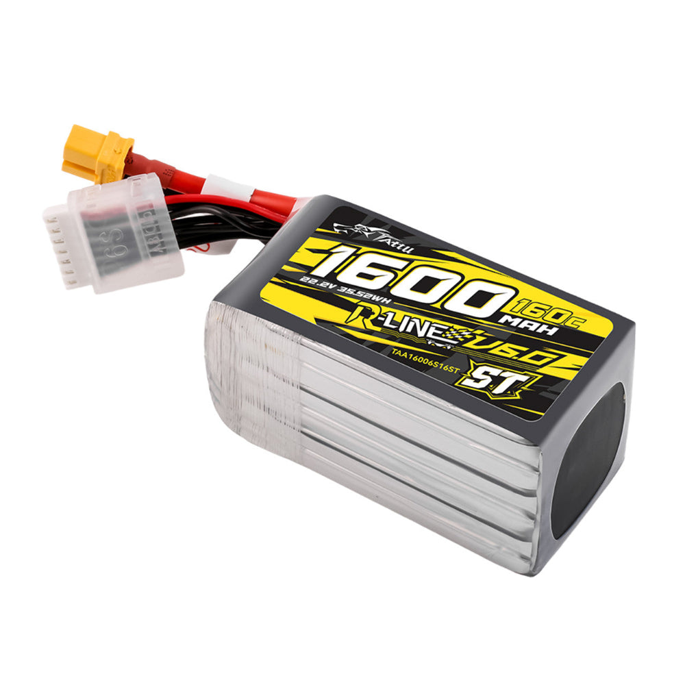 Tattu R-Line V6 6S / 1600mAh ST / 160C / 22.2V / XT60 LiPo Battery