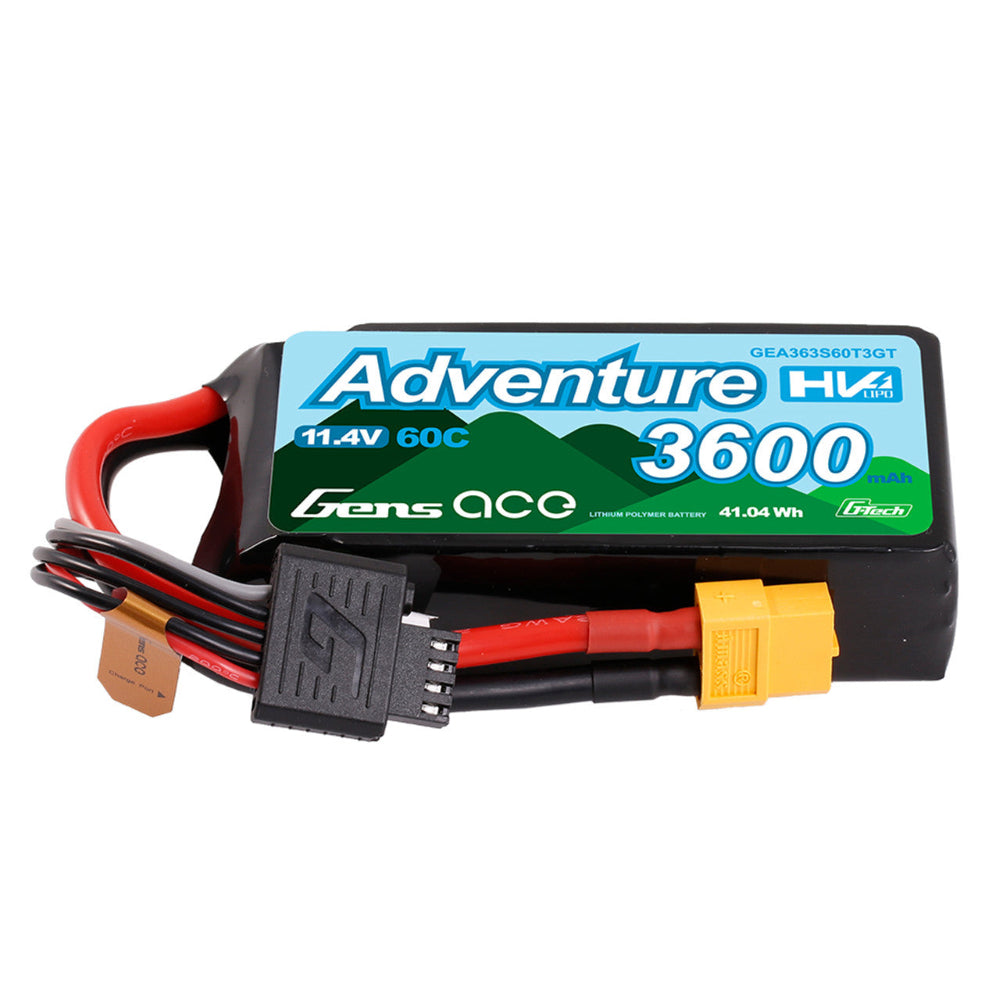Gens Ace Adventure 3S / 3600mAh / 60C / 11.4V HV / XT60 / G-Tech LiPo Battery