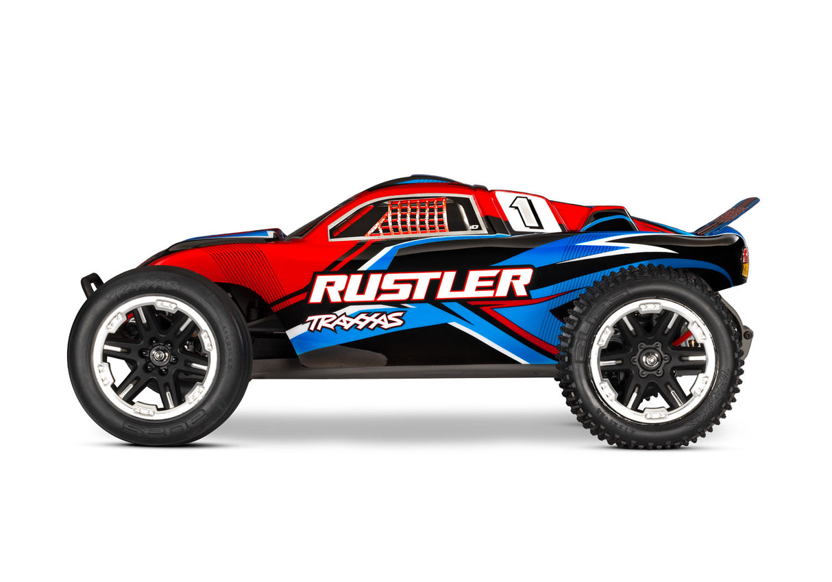 Traxxas 1/10 Rustler HD Clipless XL-5 2WD Stadium Truck (Brushed / Multiple Colors / RTR)