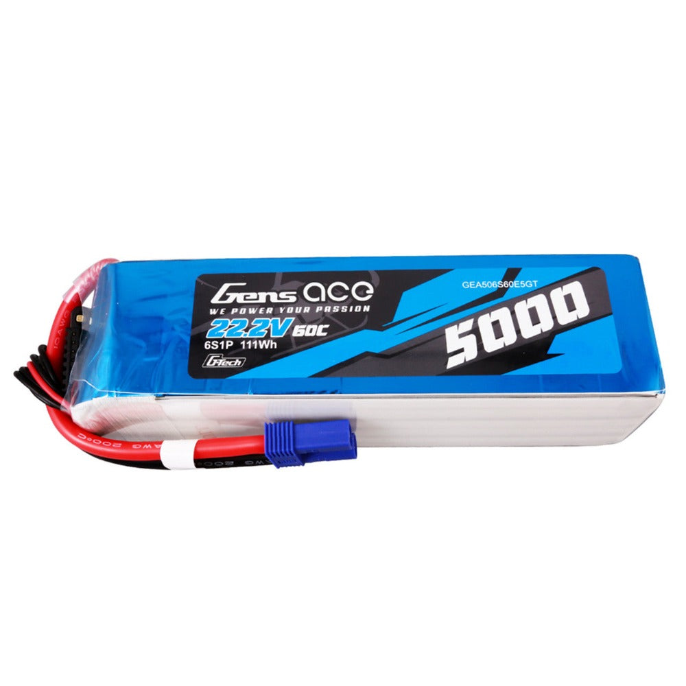 Gens Ace G-Tech 6S / 5000mAh / 60C / 22.2V / EC5 LiPo Battery