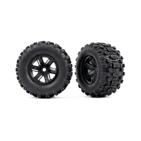 Traxxas Sledgehammer Belted Tire/Wheel Set for X-Maxx (#7871  / 17-24mm  Hex / 2pcs)