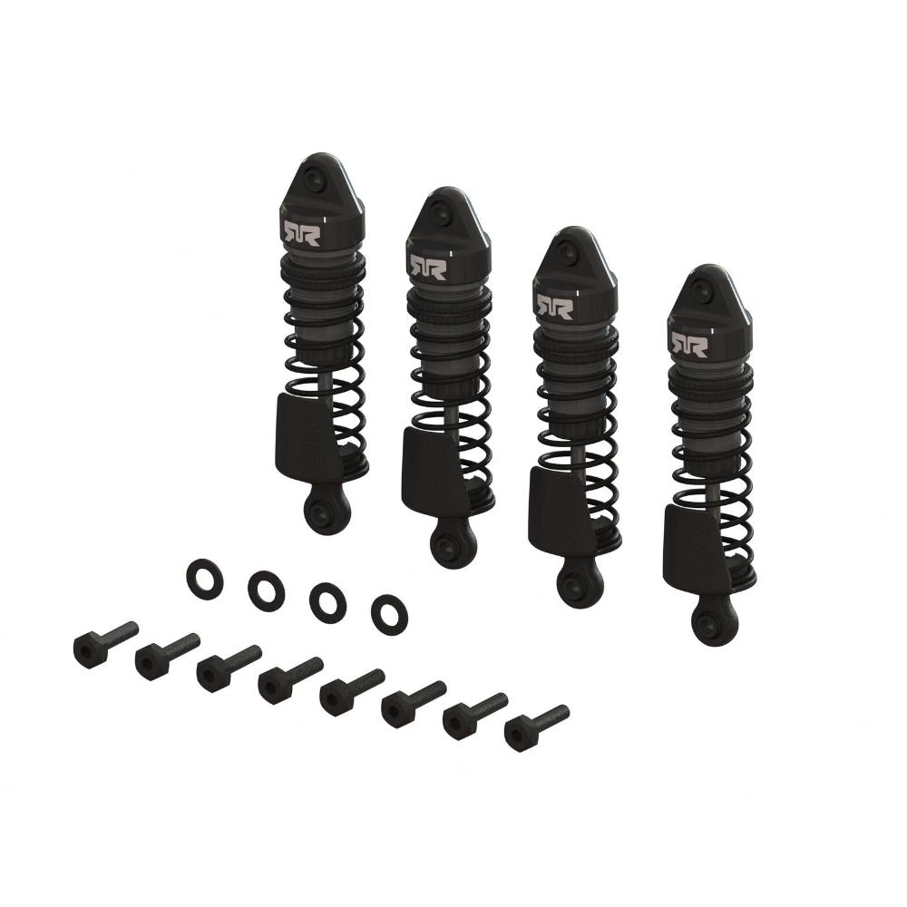 ARRMA GunMetal Aluminum Shock Set for Grom (Pre-Assembled / 4pcs)