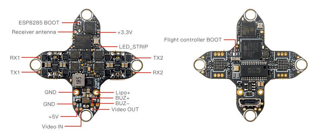 HappyModel CrossF4 / 5A / AIO Flight Controller w/ ELRS (BlHeli_S / 1-2S)