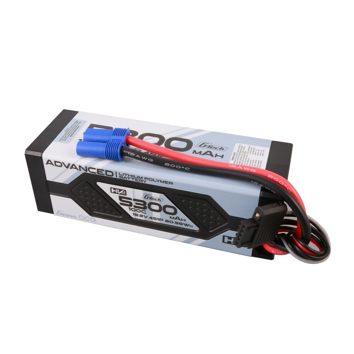 Gens Ace Advanced 4S / 5300mAh / 100C / 15.2V / G-Tech / EC5 Hardcase LiPo Battery