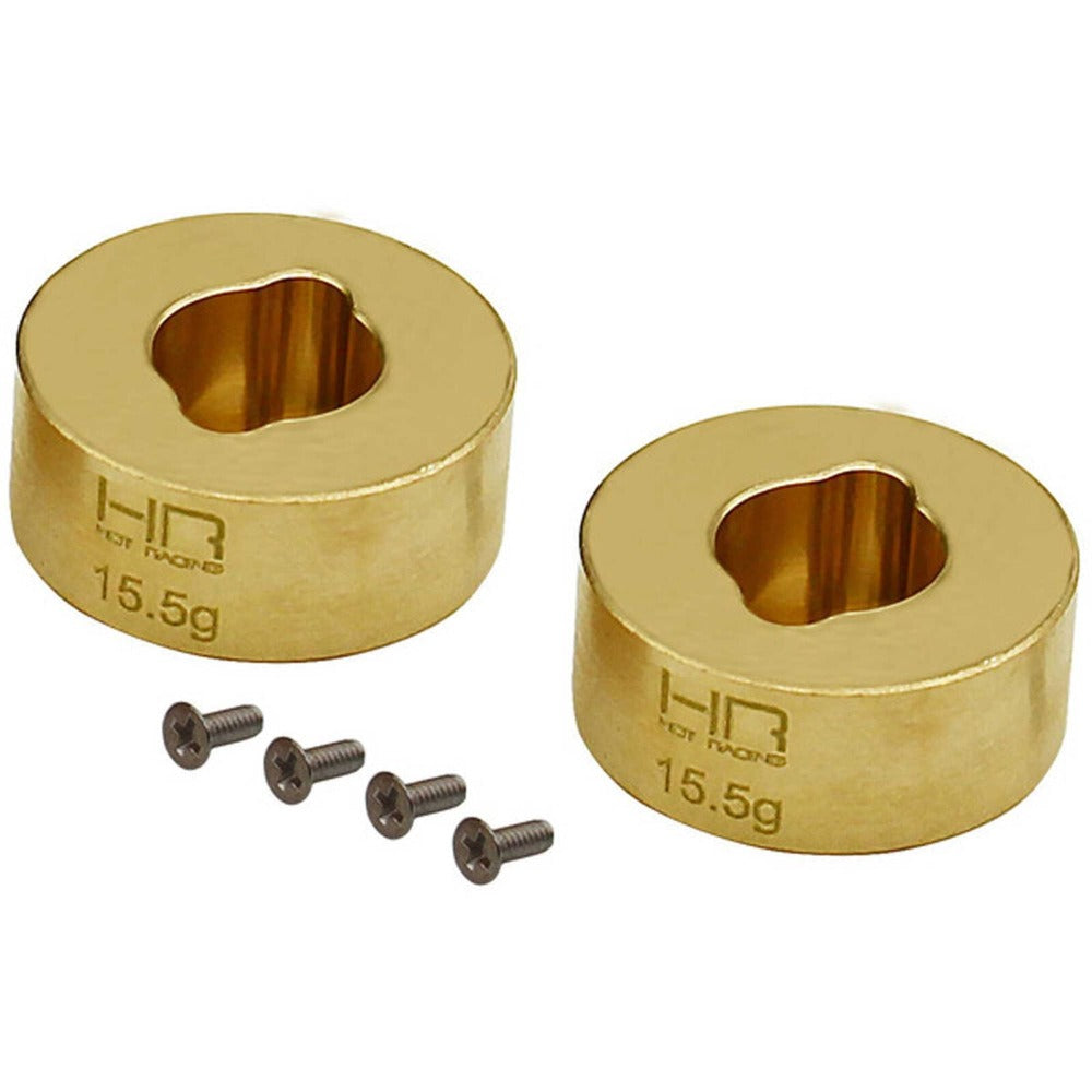 Hot-Racing Brass Rear Hub Set for SCX24 / L&R