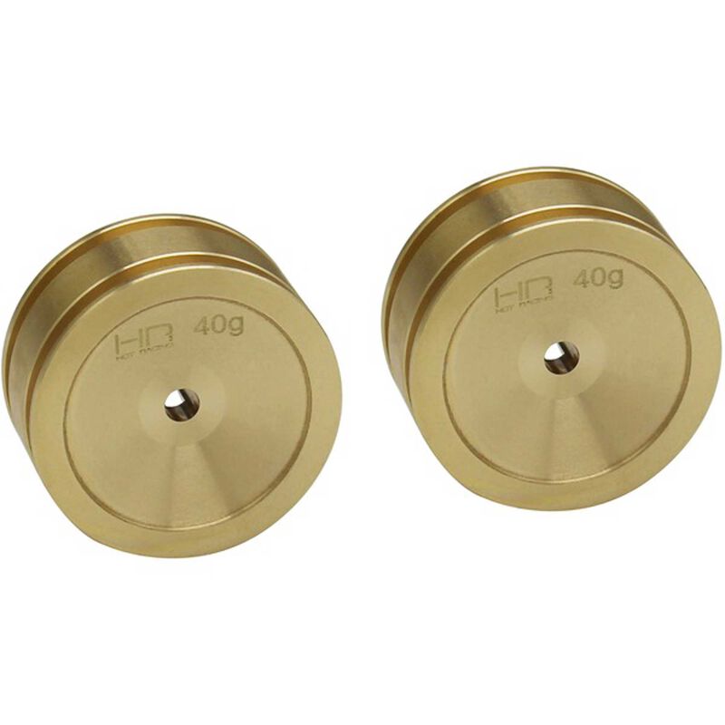 Hot-Racing Brass Wheels for SCX24 (2pcs)