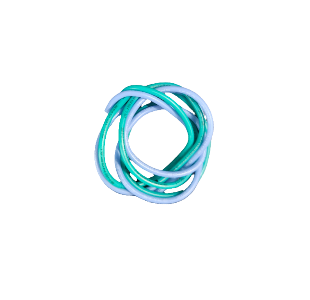 Flexible Silicone Wire 24 AWG (1ft of Each / Green & Blue)