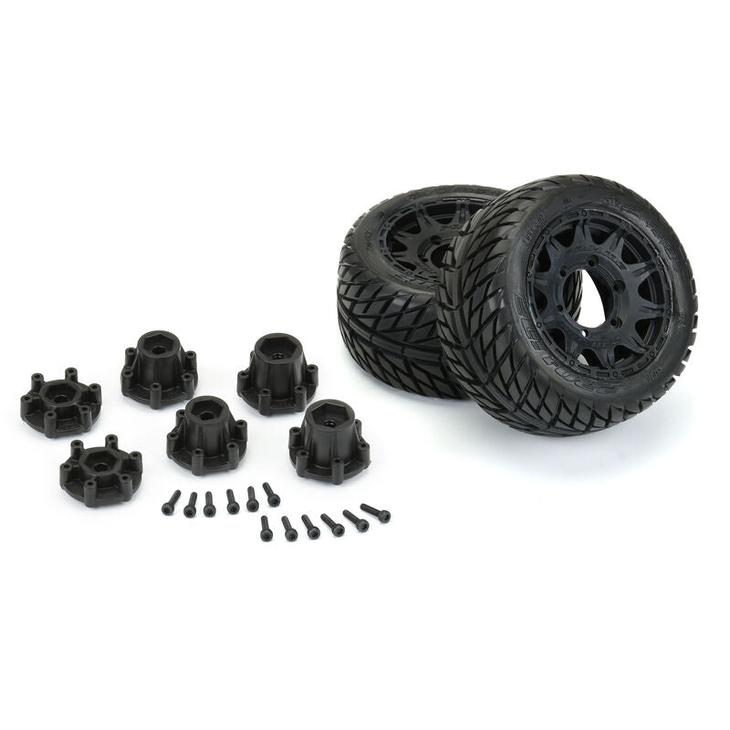 Pro-Line 1/10 Street Fighter LP Tire & Wheel Set (2.8" / 12-14mm Hex / 2pcs)