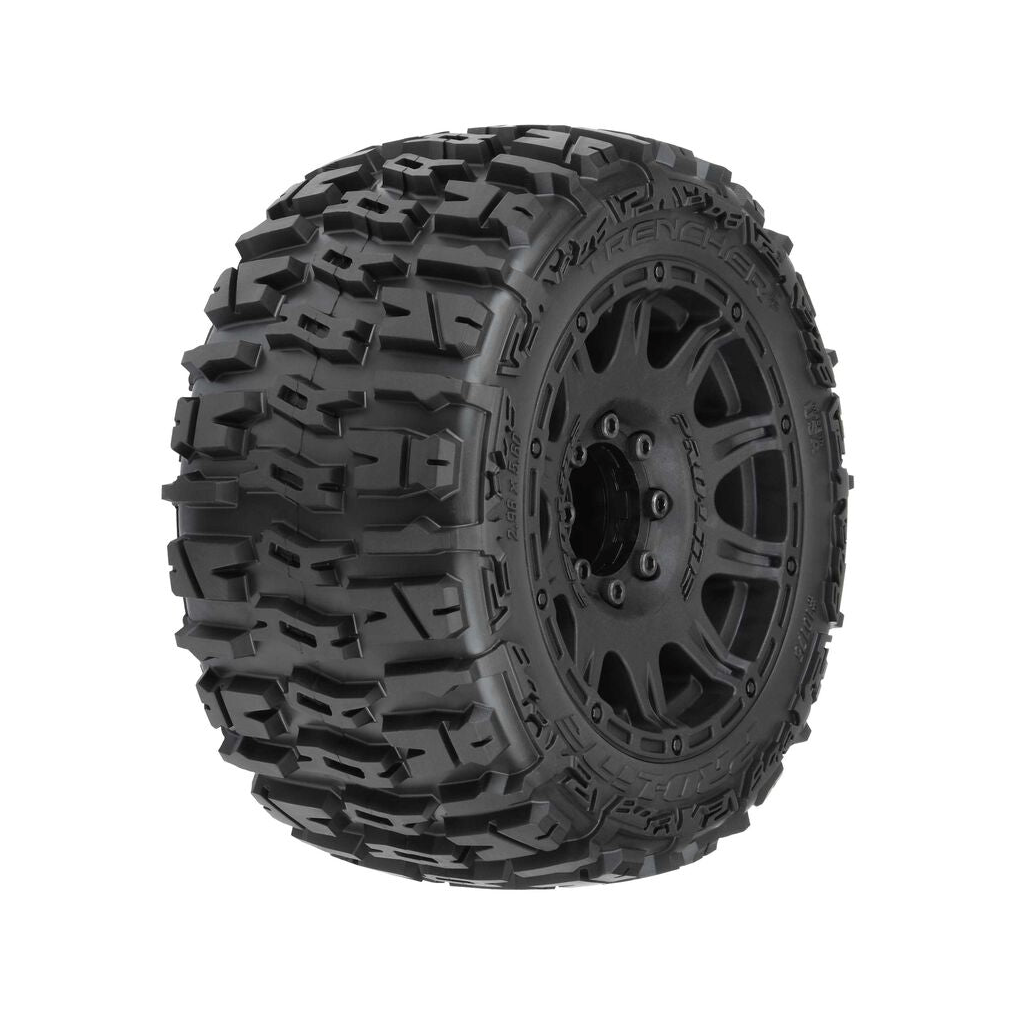 Pro-Line Trencher LP MT Tire & Raid Wheel Set (3.8" / 17mm Hex / 2pcs)
