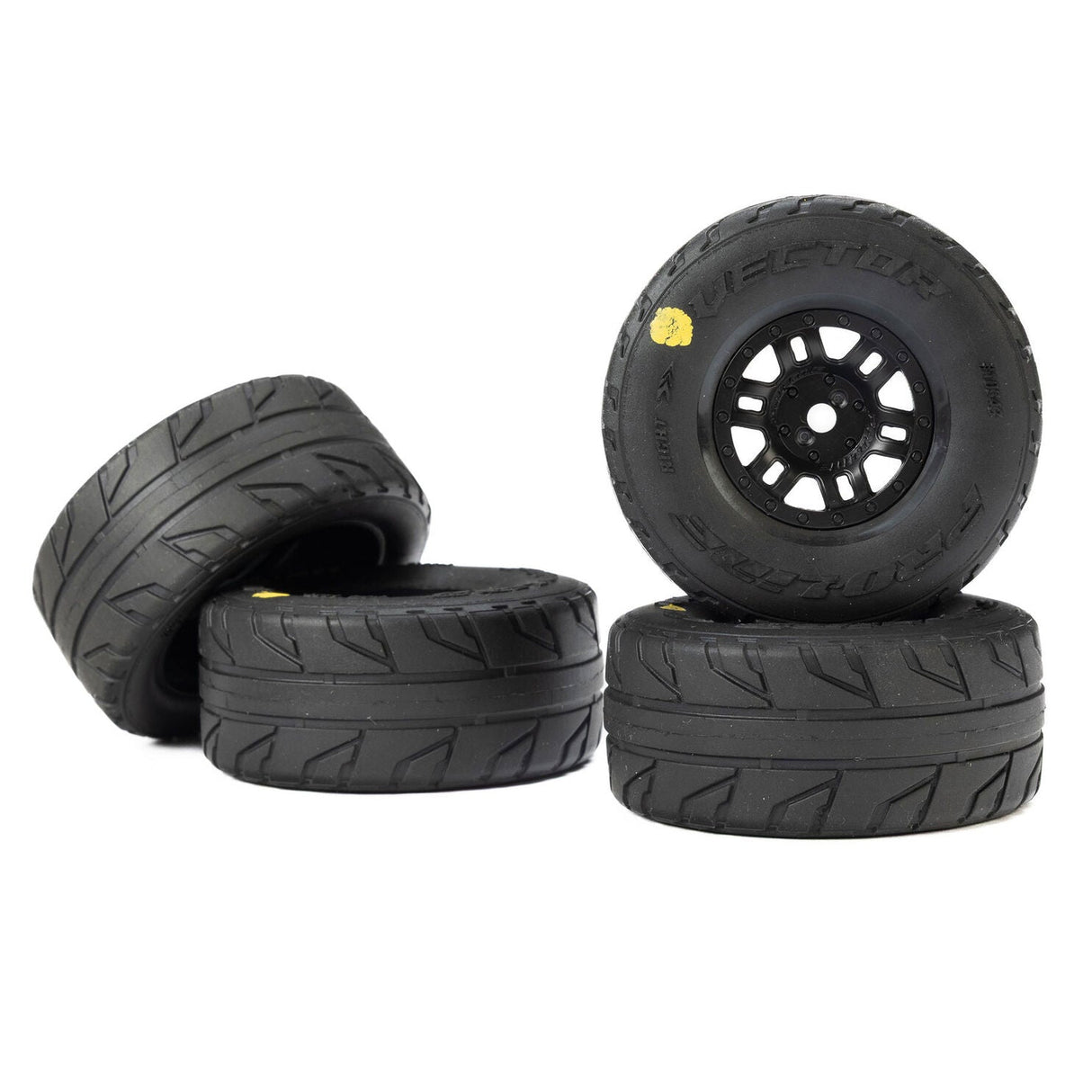 Pro-Line Split-Six Vector Black Tire/Wheel Set (1.9" / 12mm Hex / 4pcs)