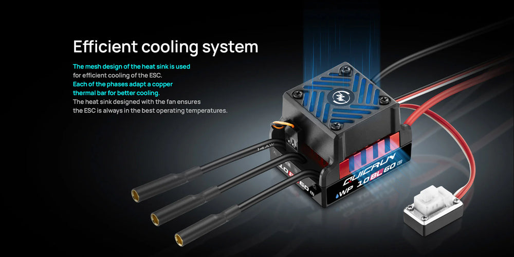 HobbyWing QUICRUN WP-10BL60 G2 / 60A Brushless ESC (2-3S)