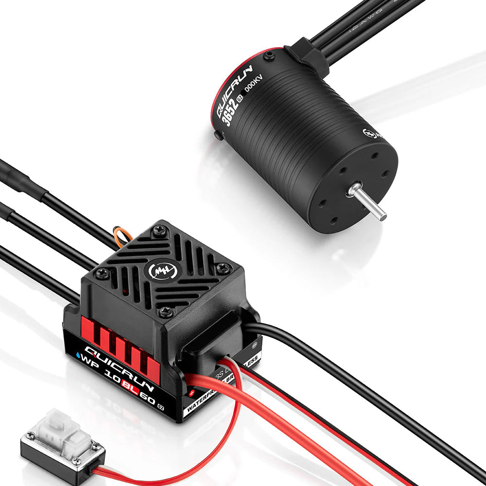 HobbyWing QUICRUN 60A ESC & 3652SL 3250KV Motor G2 Combo (3mm Shaft / 2-3S / XT60)