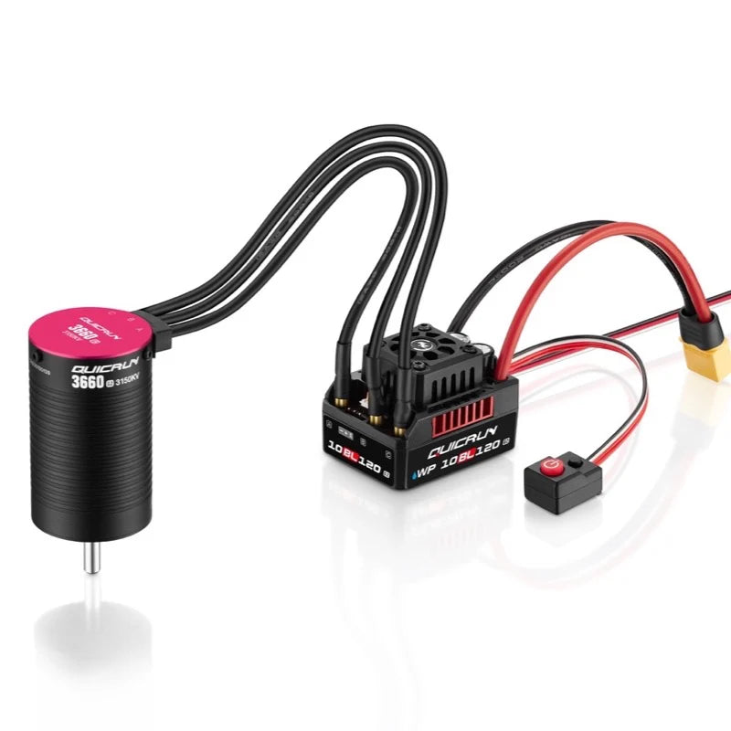 HobbyWing QUICRUN 120A ESC & 3660SL 3150KV Motor G2 Combo (5mm Shaft / 3S / XT60)