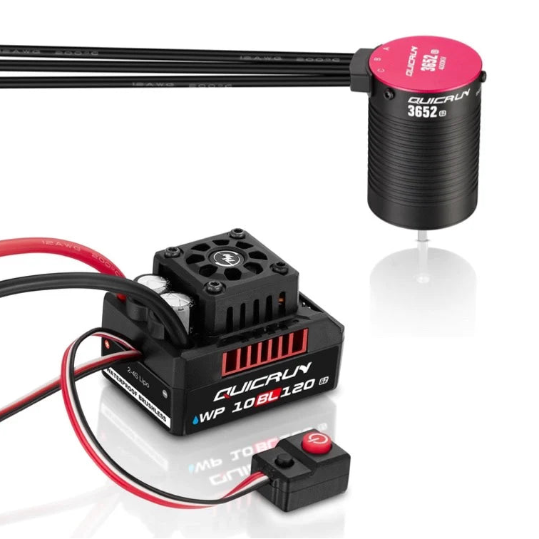 HobbyWing QUICRUN 120A ESC & 3652SL 3250KV Motor G2 Combo (3mm Shaft / 3S / XT60)