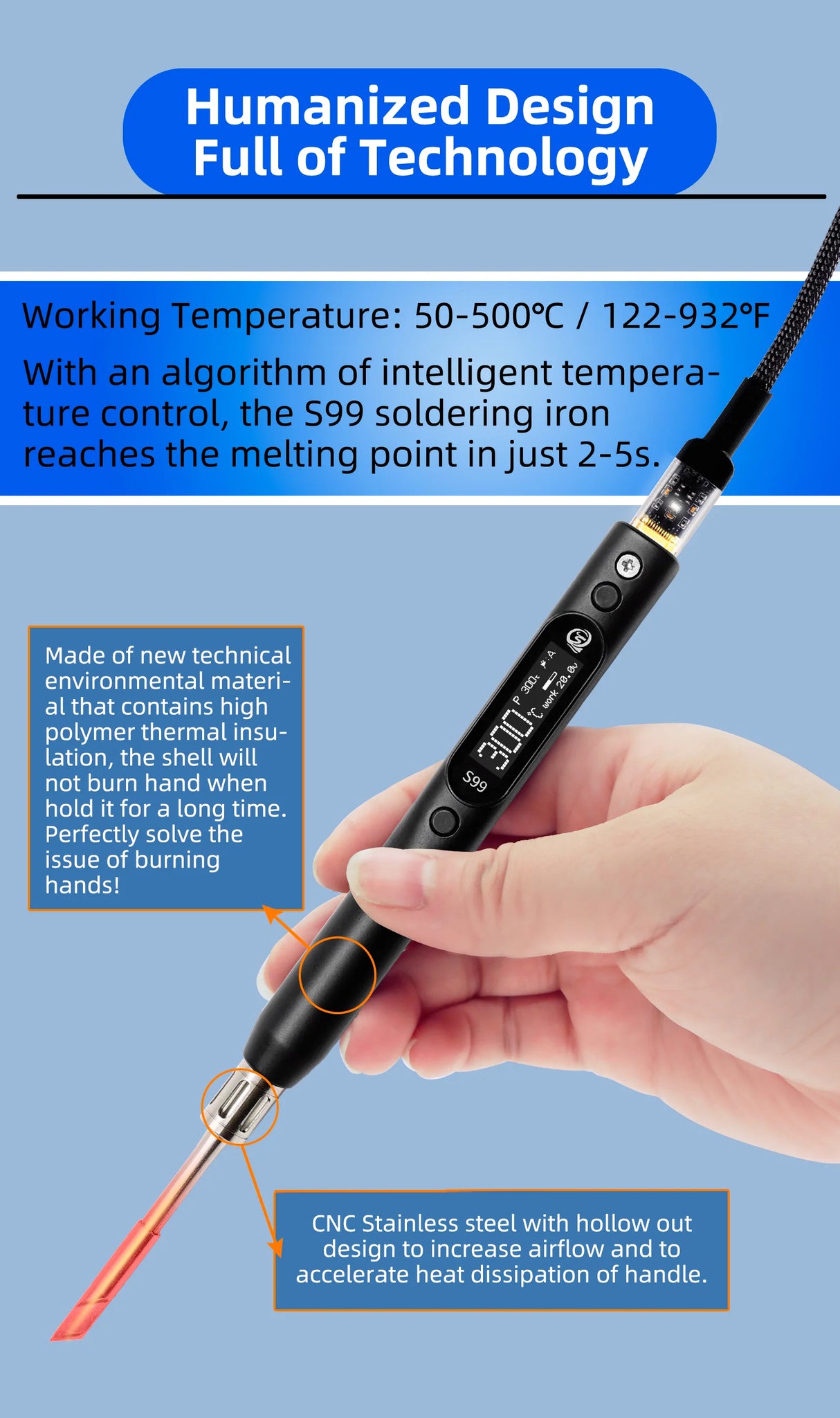 Sequre S99 Soldering Iron Kit with BC2 Tip