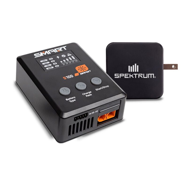 Spektrum Smart S100 LiPo & NiMH Balance Charger w/ Power Supply (100W / 2-4S)