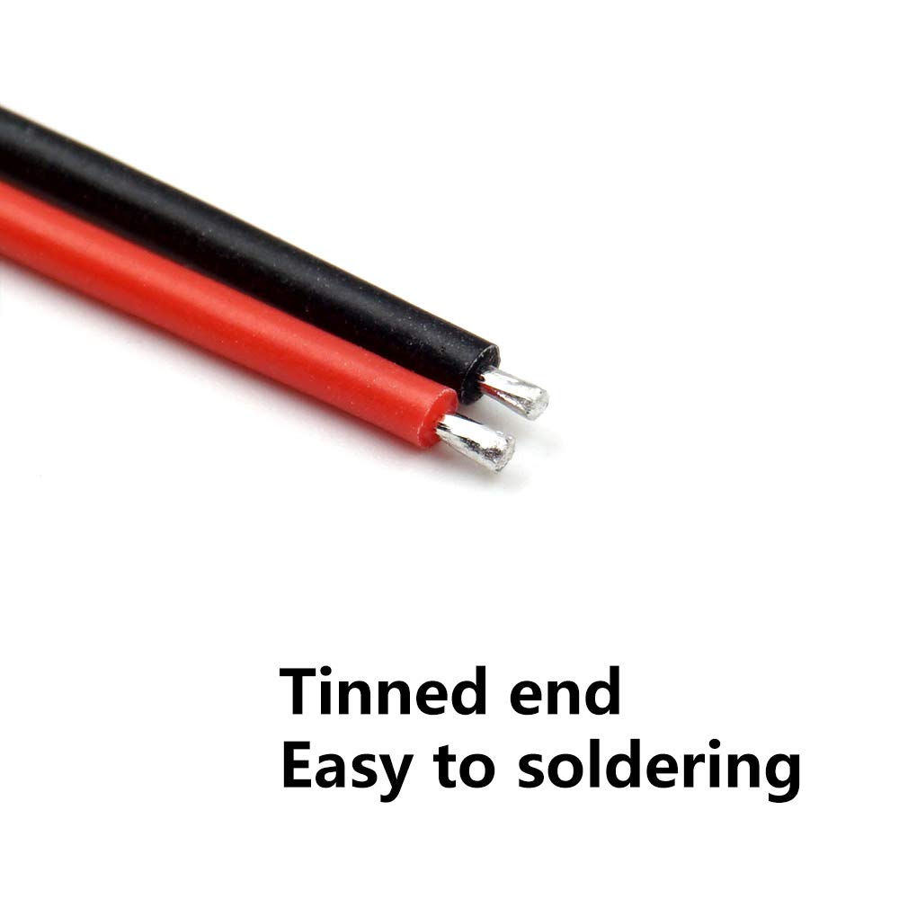 JST-DS 2.0mm "Losi Micro" Connector Set w/ Wires (Male & Female / 22AWG / 1 Pair)