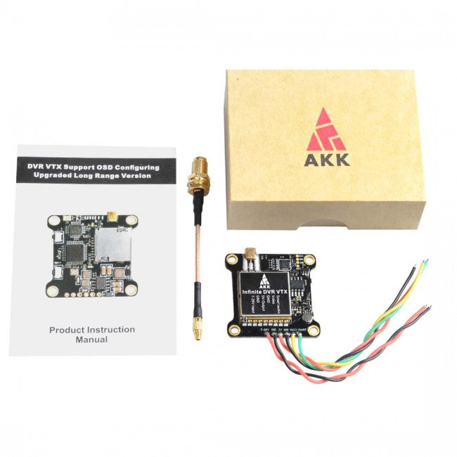AKK Infinite DVR 5.8GHz Analog Video Transmitter (30x30mm / 1000mW / MMCX to SMA)