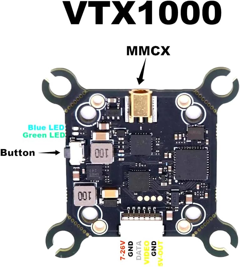 B-Cube VTX1000 5.8GHz Analog Video Transmitter (30x30 & 20x20mm / 1000mW / MMCX)
