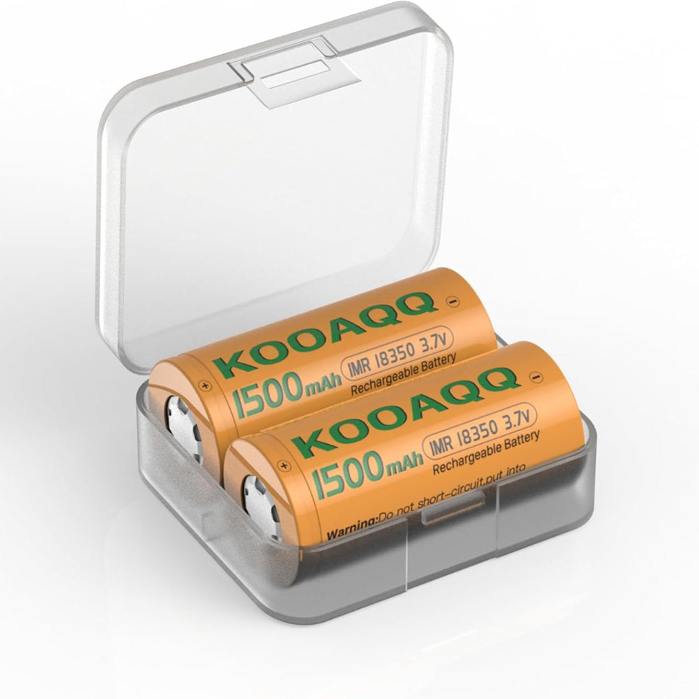 KOOAQQ 18350 / 1500mAh / 10A Li-Ion Battery (2pcs)