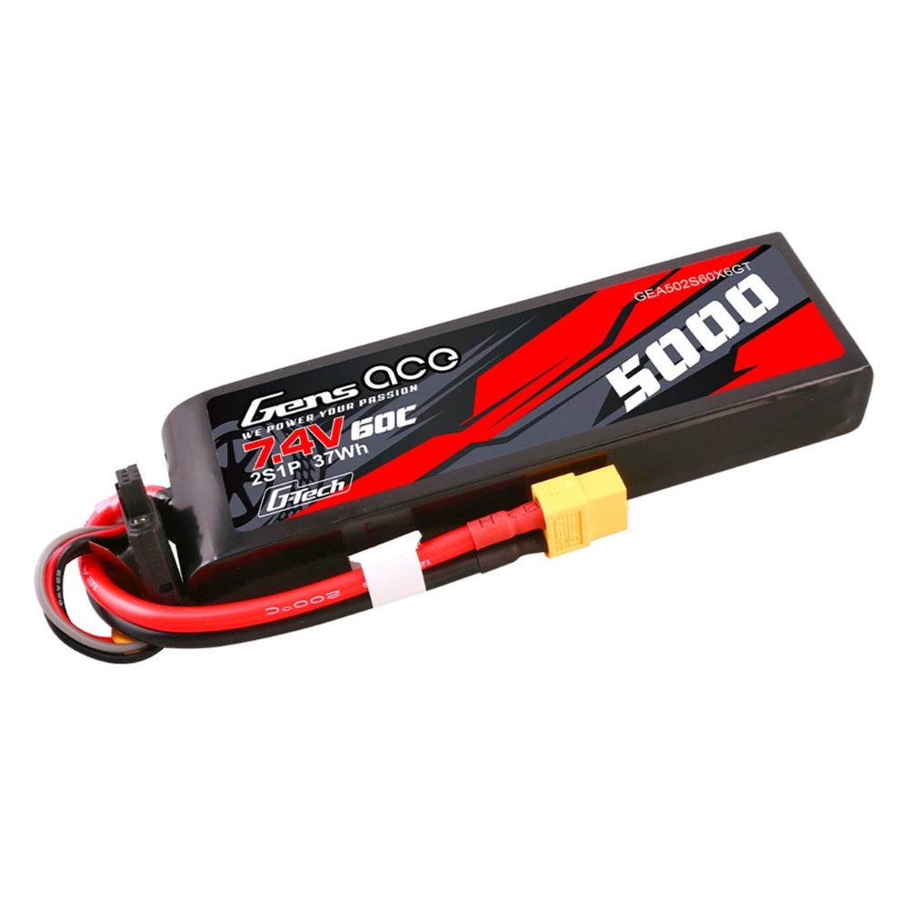 Batería lipo Gens ace de 850 mAh, 2S, 7,4 V, 60 C y conector EC2