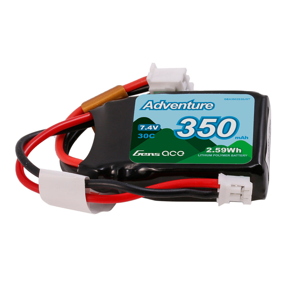 Gens Ace Adventure 2S / 350mAh / 30C / 7.4V / PH-2.0 LiPo Battery