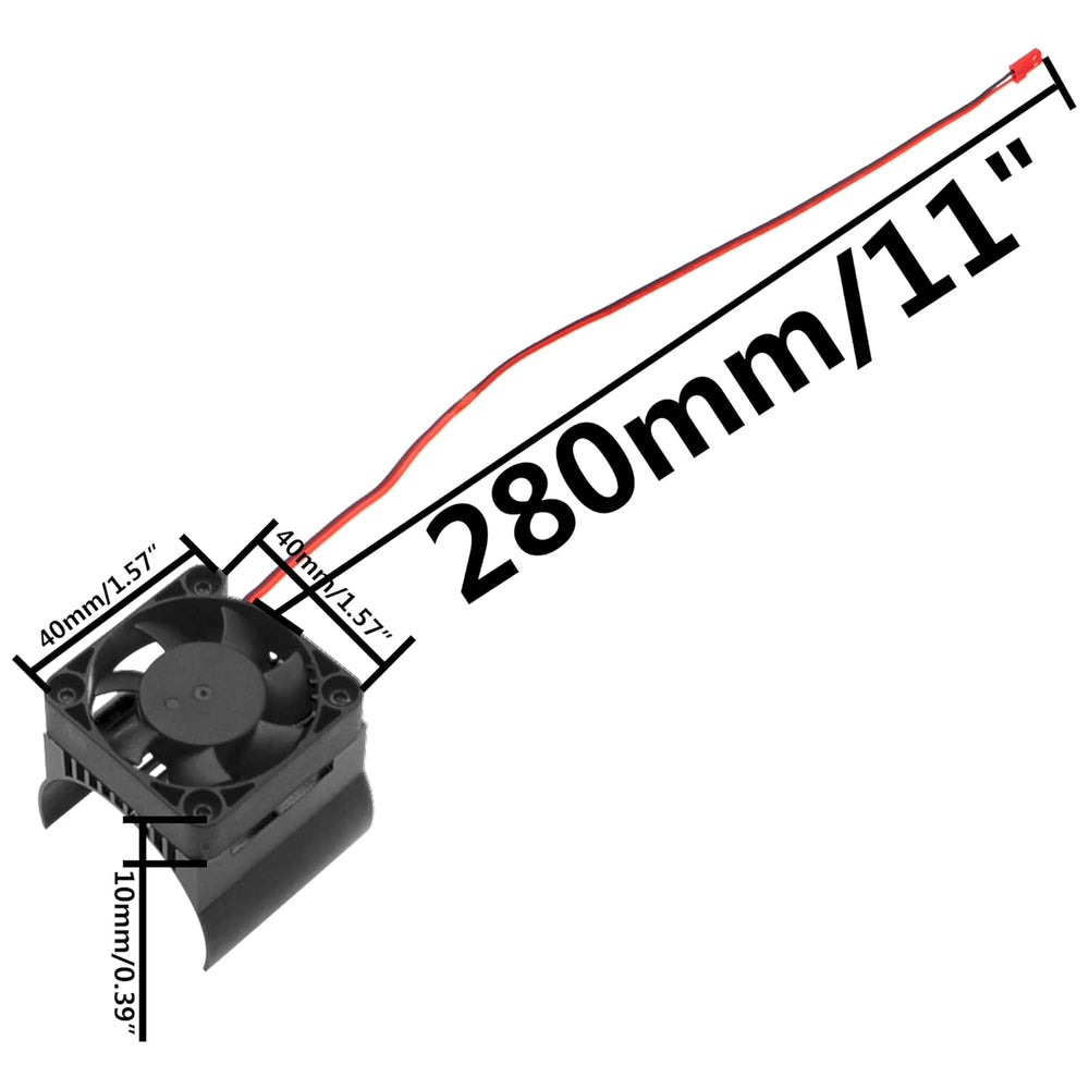 Aluminum Motor Cooling Heatsink/Fan Combo (40mm Fan / 28000 RPM / 5-6V)