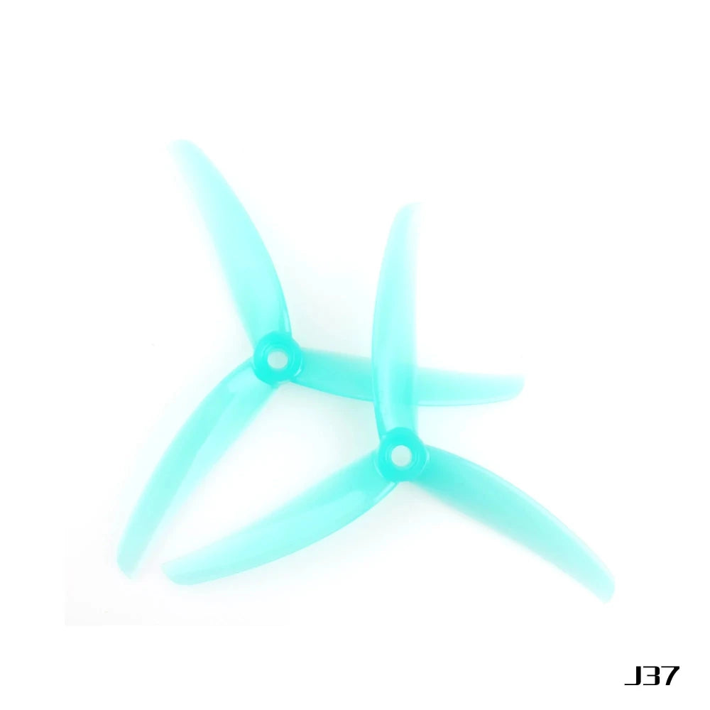 HQProp Juicy J37 4.9X3.7 / 3-Blade Propeller Set (5mm Shaft / Blue)