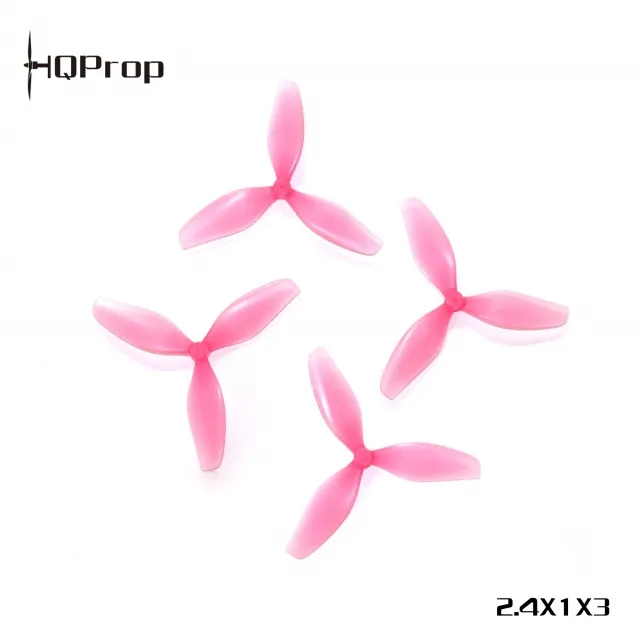 HQProp 2.4X1 / 3-Blade Propeller Set (1mm Bore / Pink)