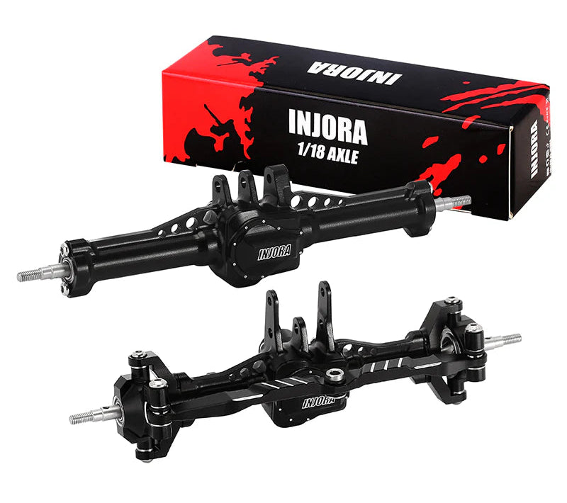 Injora Aluminum Wide Axle Assembly Set for TRX-4M (+4mm Offset / Front & Rear)