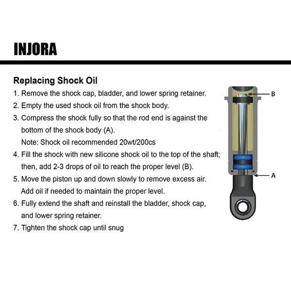 Injora Aluminum Long Threaded Shock Set for TRX-4M (59mm / 4pcs)