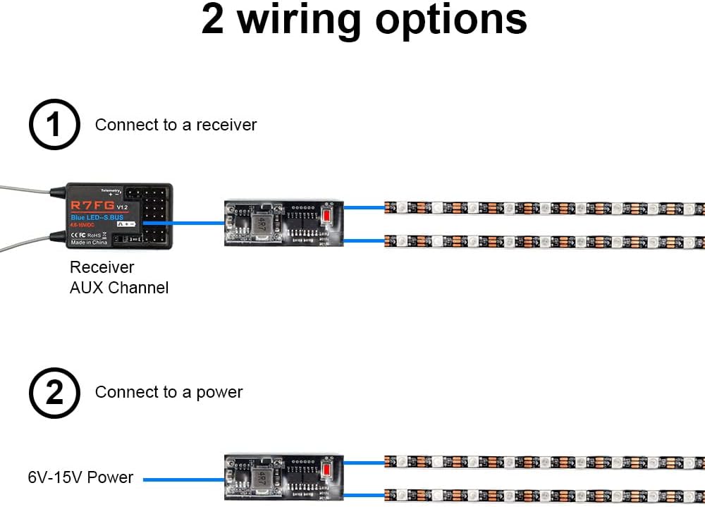 ElecHawk LED Light Strips w/ Control Module Kit