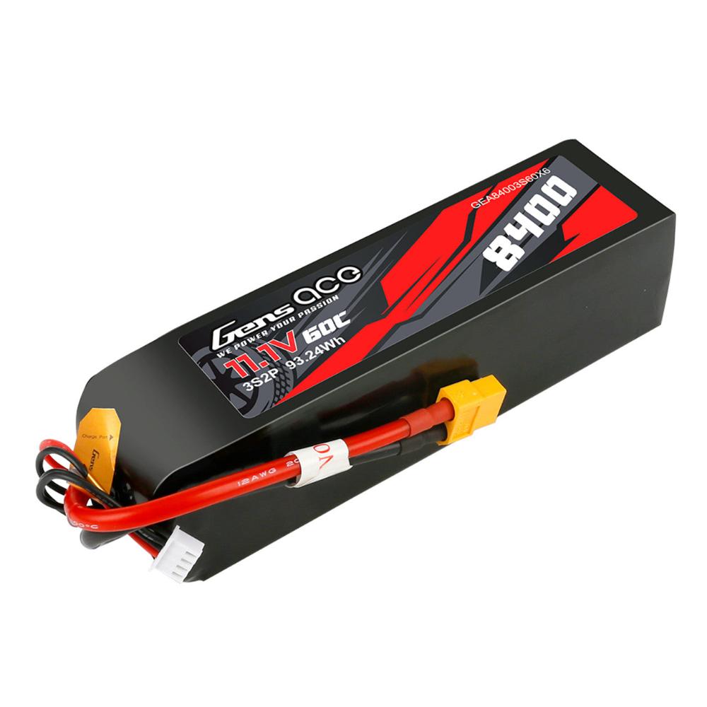 Gens Ace 3S / 8400mAh / 60C / 11.1V / XT60 / LiPo Battery