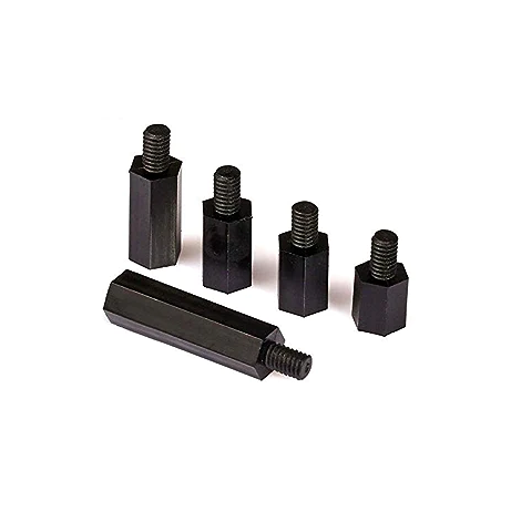 M3 Nylon Single-Head Hex Standoff (4pcs / Black / Multiple Sizes)