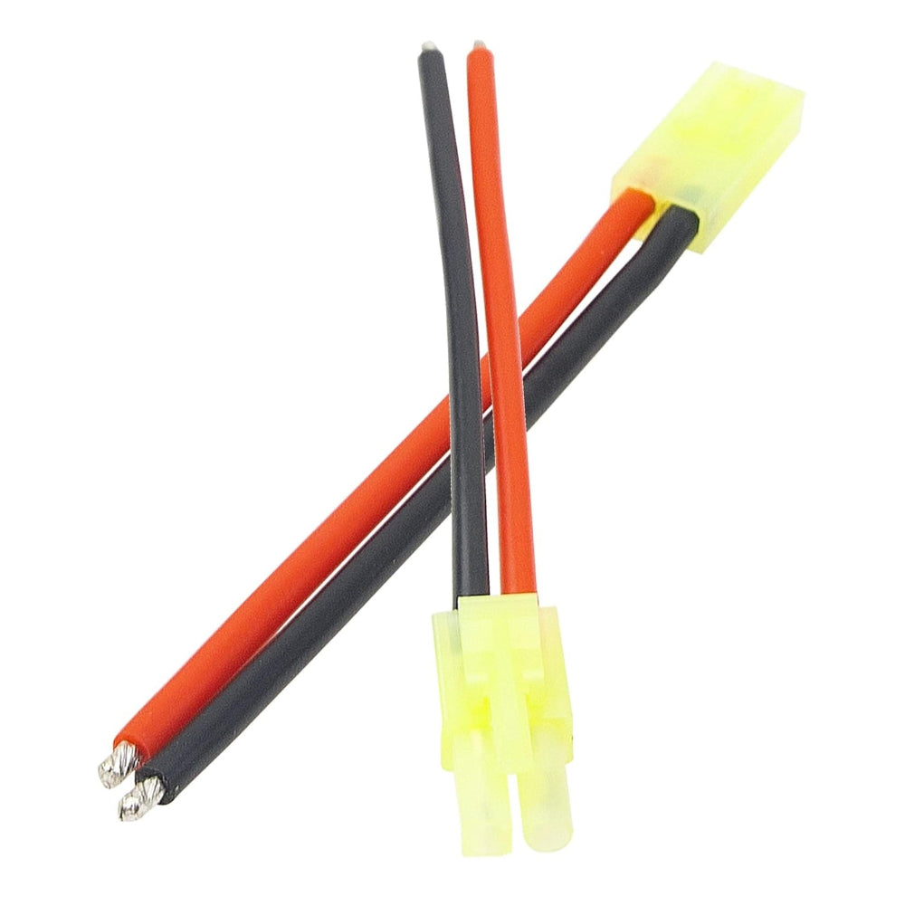 Mini Tamiya Connector Set w/ Wires (Male & Female / 14AWG / 1 Pair)