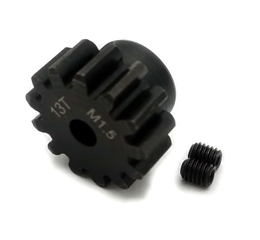 13T Hardened-Steel Pinion Gear (1.5 Mod / 5mm Shaft)