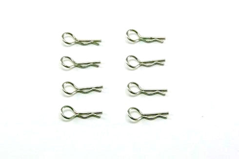 Redcat Bent Body Clips (Medium / Silver / 8pcs)