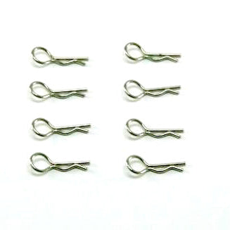 Redcat Bent Body Clips (Medium / Silver / 8pcs)