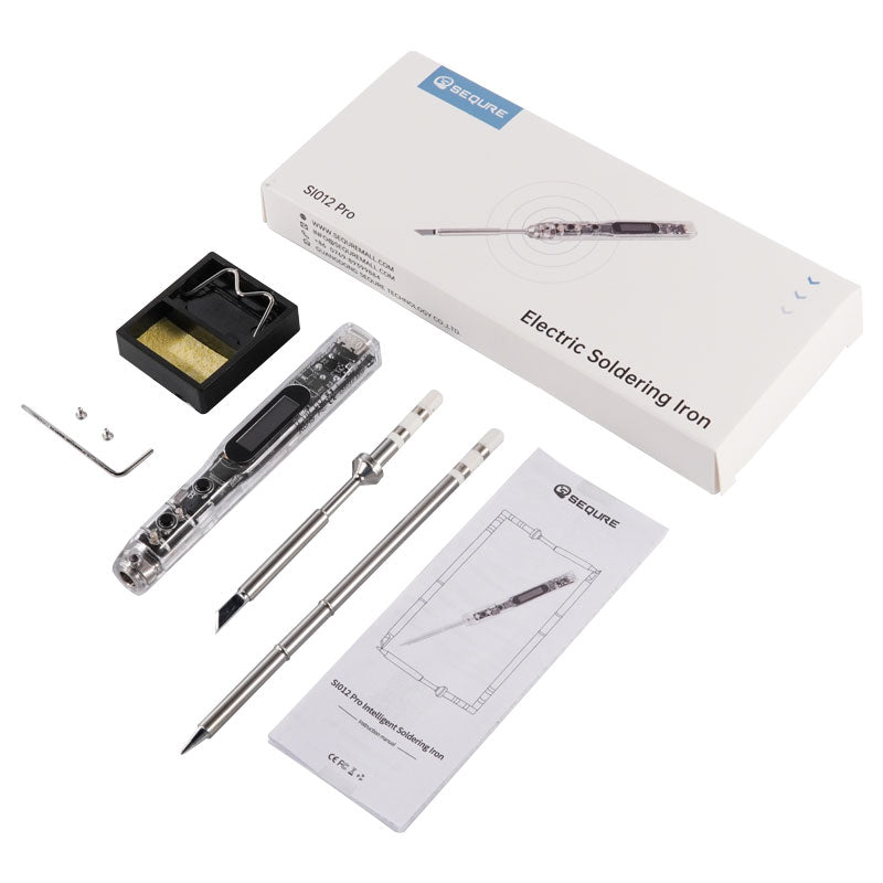 Sequre SI012 Pro Intelligent Soldering Iron with TS-D24 & T12-D24 Tips