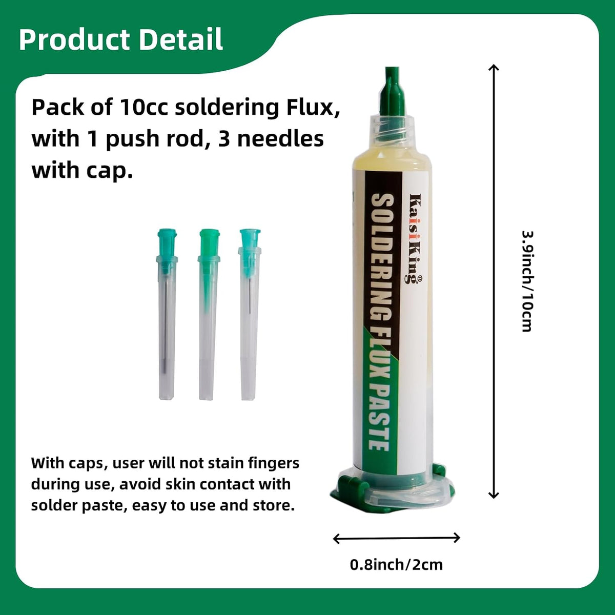 Kaisiking No Clean Flux Paste Syringe / 10cc