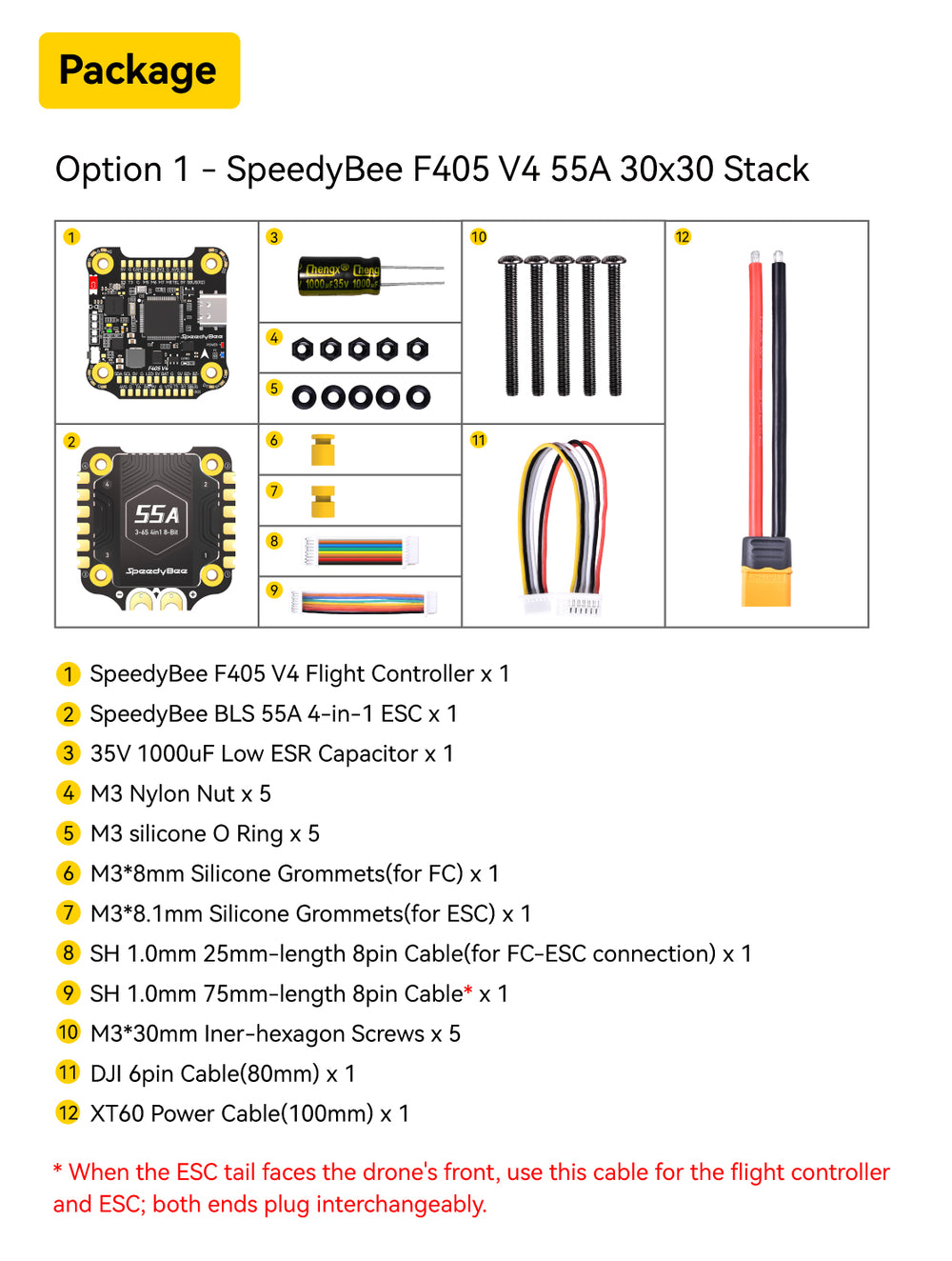 SpeedyBee F405 BLS V4 Stack (55A / 30x30 / BLHeli_S / 3-6S)