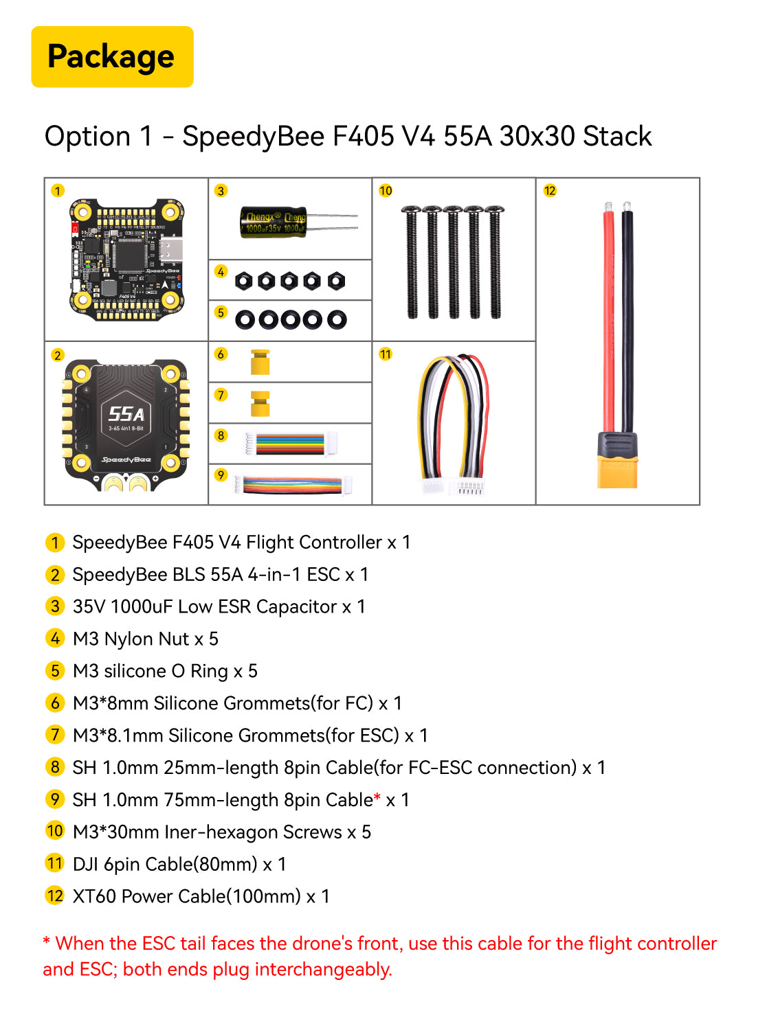 SpeedyBee F405 BLS V4 Stack (55A / 30x30 / BLHeli_S / 3-6S)