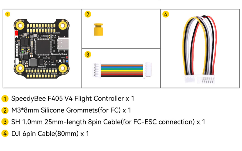 SpeedyBee F405 V4 Flight Controller (30x30 / 6 Uarts / 3-6S)