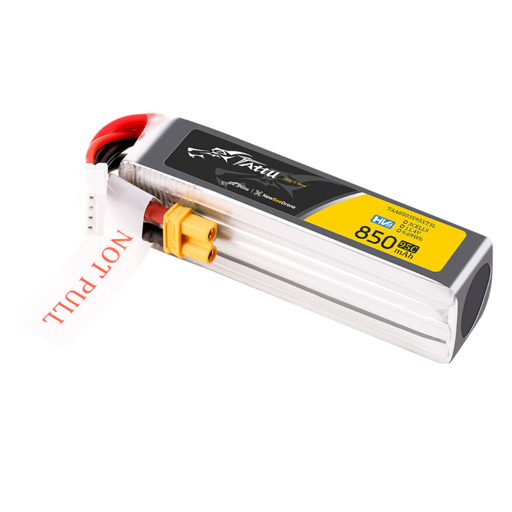Tattu R-Line 3S HV / 850mAh / 95C / 11.4V / XT30 Long-Pack LiPo Battery
