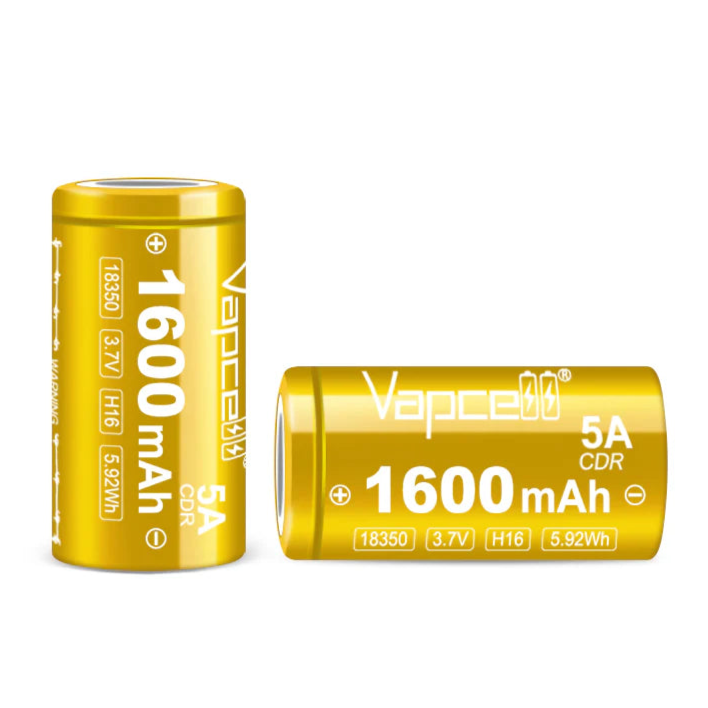 Vapcell H16 18350 / 1600mAh / 5A / Li-ion Battery (2pcs)