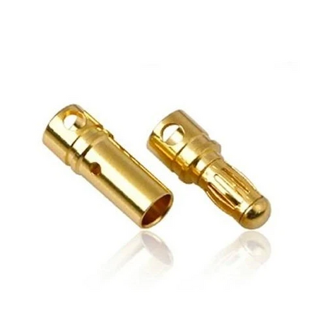 Banana Plug Bullet Connectors (2 Pairs / Male & Female / 3.5mm or 4mm) | RC-N-Go