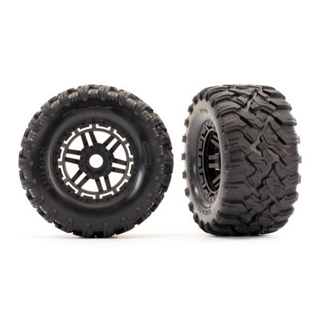 Traxxas Tire & Wheel Set for Maxx (17mm Splined / Pre-Glued / 2pcs) | RC-N-Go