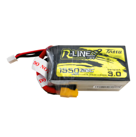 Batterie Lipo Tattu R-Line 6S 650mAh 95C (XT30) - Drone-FPV-Racer