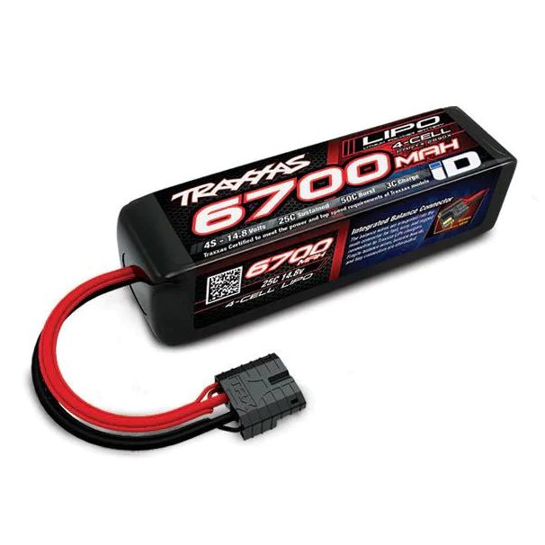 Traxxas 4S / 6700mAh / 14.8V / 25C LiPo Battery (#2890X)